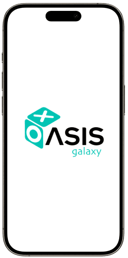 Ilustración de los tres pasos para usar Oasis Galaxy